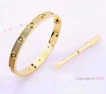 AAA Cartier Lover Bracelet - Yellow Gold Full Diamonds